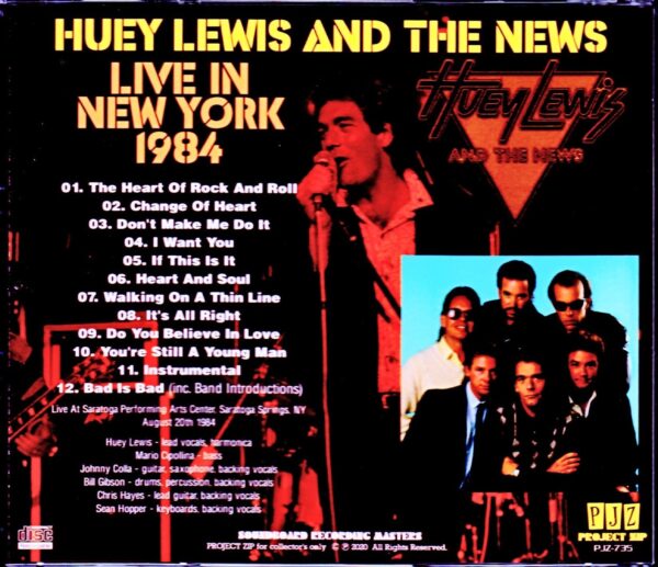 Huey Lewis and the News/NY,USA 1984 - Image 2