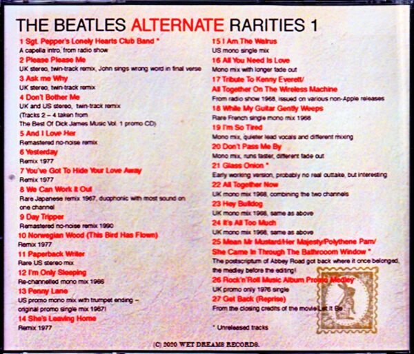 Beatles/Alternate Rarities Collection 1 - Image 2