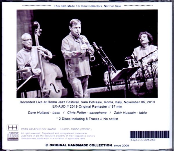 Crosscurrents Trio Chris Potter, Zakir Hussain, Dave Holland/Italy 2019 - Image 2