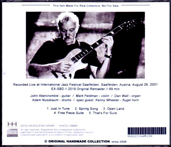 John Abercrombie Quartet,Kenny Wheeler/Austria 2001 - Image 2