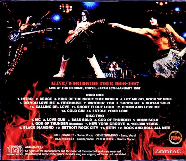Kiss/Tokyo,Japan 1.18.1997 Original DAT Version - Image 2