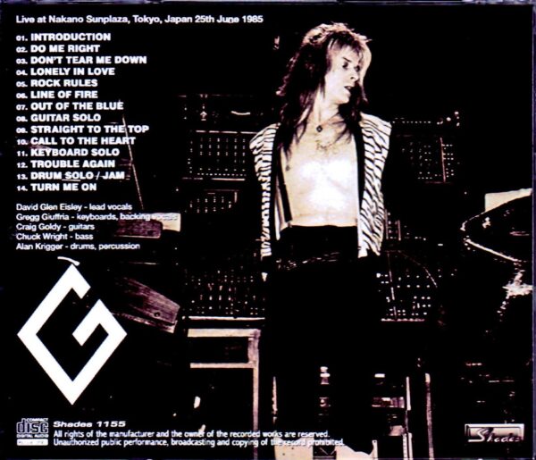 Giuffria/Tokyo,Japan 2.25.1985 - Image 2
