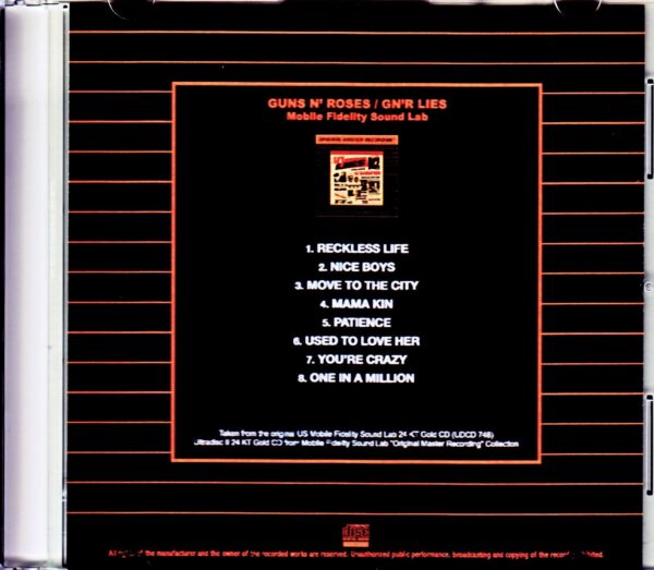 Guns N' Roses/GN'R Lies US Original Mobile Fidelity Sound Lab - Image 2