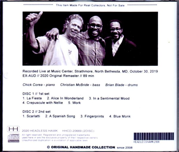 Chick Corea Trilogy Christian McBride,Brian Blade/MD,USA 2019 - Image 3