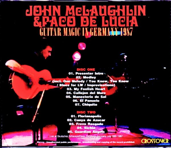 John McLaughlin, Paco de Lucia/Germany 1987 - Image 2