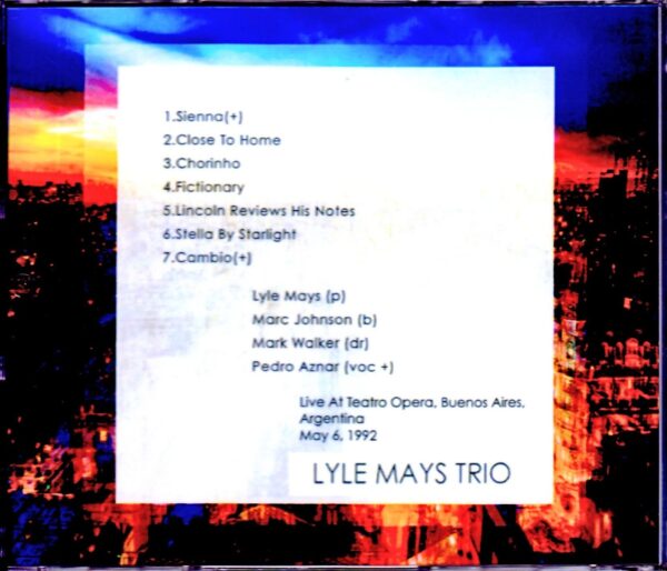 Lyle Mays Trio/Argentina 1992 - Image 2