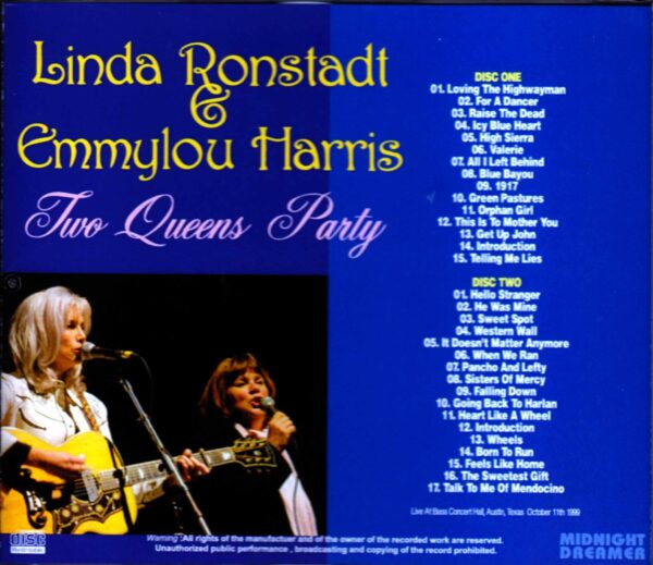 Linda Ronstadt,Emmylou Harris/TX,USA 1999 - Image 2