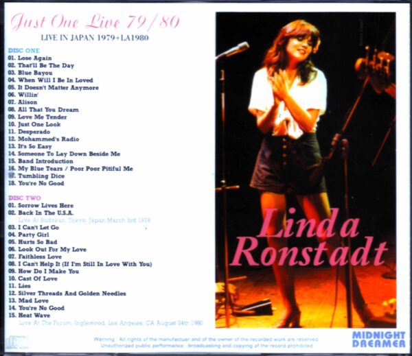 Linda Ronstadt/Tokyo,Japan 1979 & more - Image 2