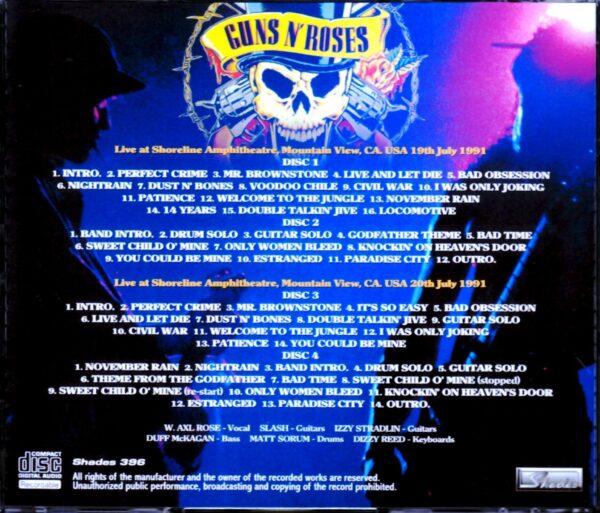 Guns N’ Roses/CA,USA 1991 2Days Complete - Image 2