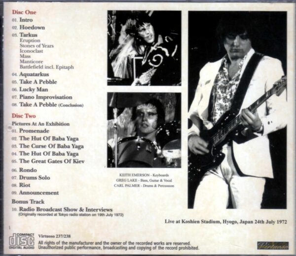 EL & P Emerson,Lake and Palmer/Hyogo,Japan 1972 - Image 2