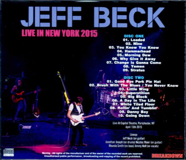Jeff Beck/NY,USA 4.13.2015 - Image 2