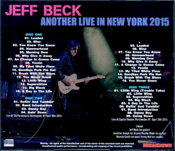 Jeff Beck/NY,USA 4.16 & 18.2015 - Image 2