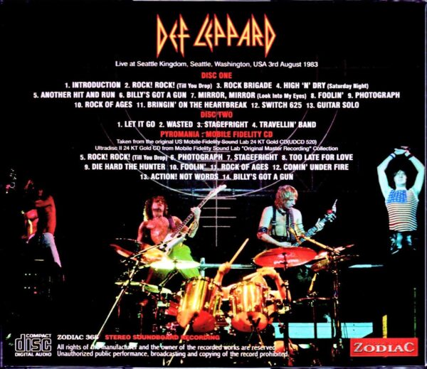 Def Leppard/WA,USA 1983 Upgrade & Pyromania Original US Mobile Fidelity - Image 2