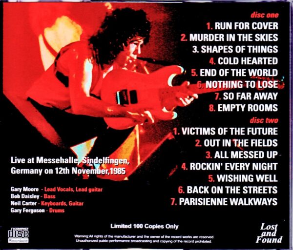 Gary Moore/Germany 1985 - Image 2