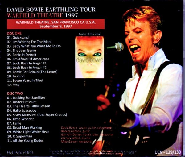 David Bowie/CA,USA 9.9.1997 - Image 2