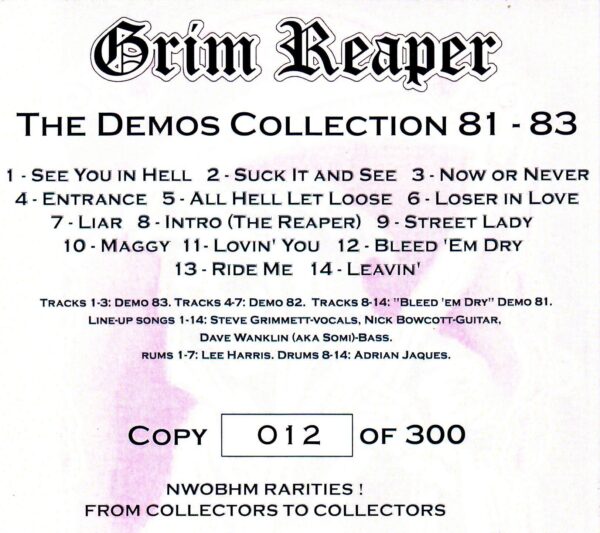 Grim Reaper/Demos Collection 1981-1983 - Image 2