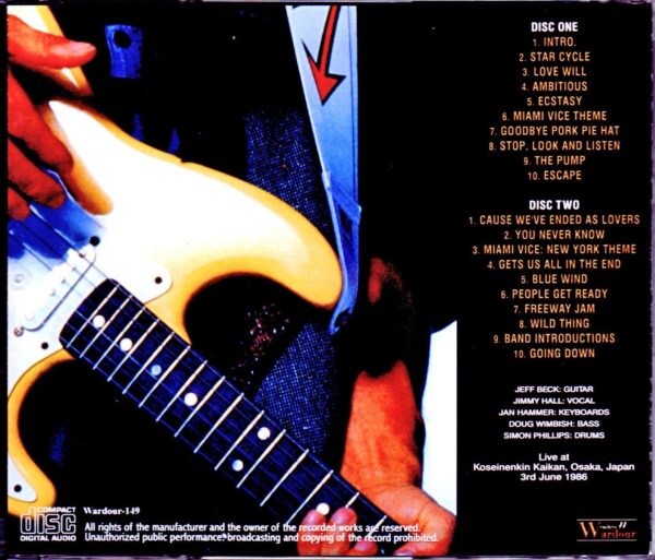 Jeff Beck/Osaka,Japan 6.3.1986 - Image 2