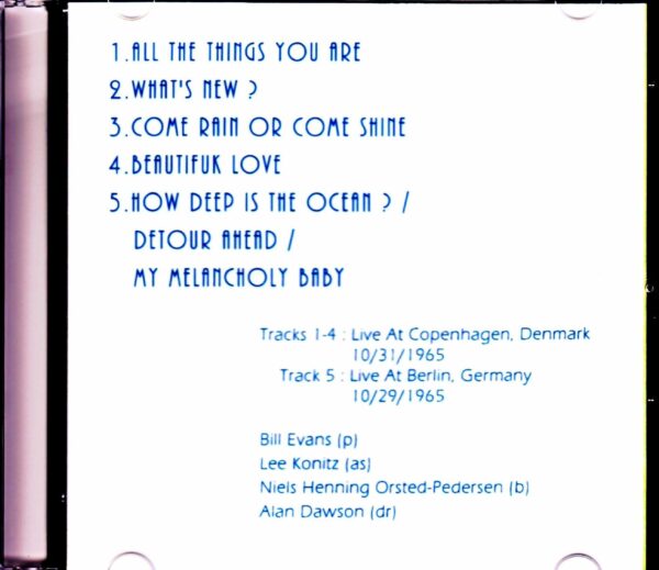 Bill Evans,Lee Konitz/Denmark 1965 & more - Image 2