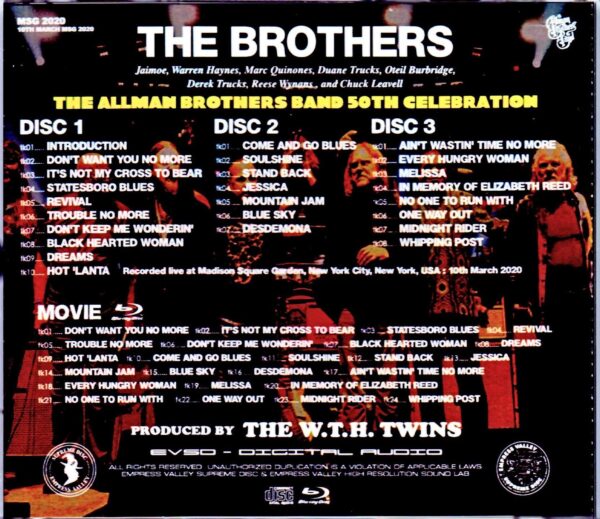 Allman Brothers Band/NY,USA 2020 S & V - Image 2