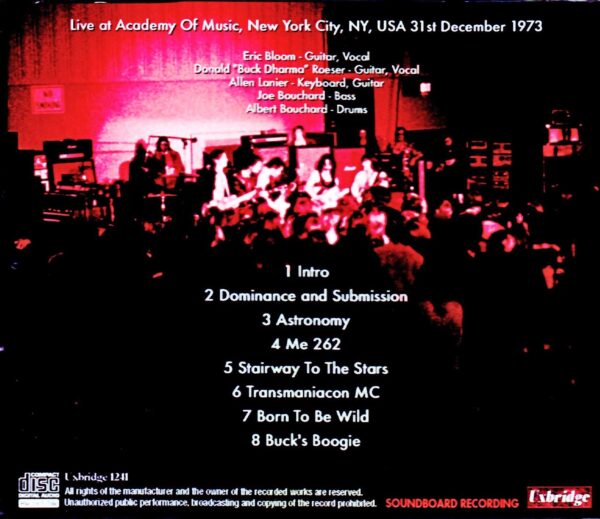 B.O.C. Blue Oyster Cul/NY,USA 1973 - Image 2