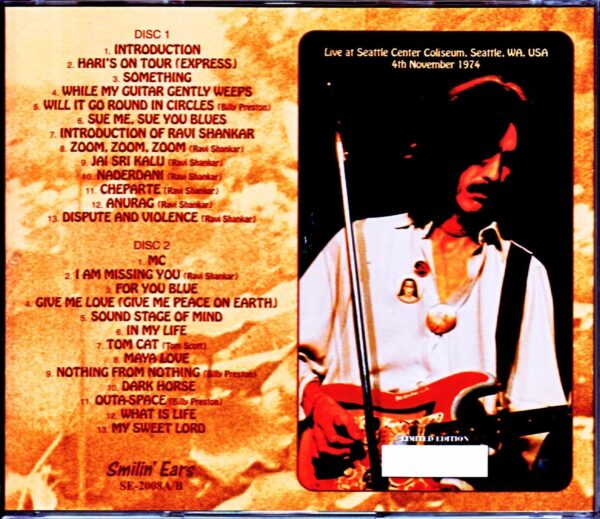 George Harrison,Raui Shankar/WA,USA 1974 Remaster - Image 2