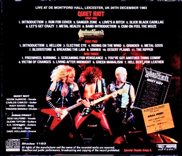 Judas Priest,Quiet Riot/UK 1983 - Image 2