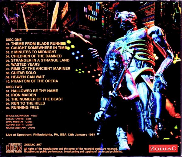 Iron Maiden/PA,USA 1987 New Master - Image 2