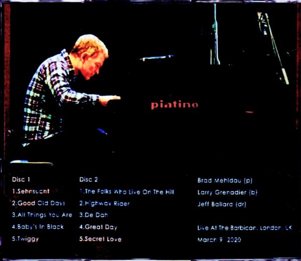 Brad Mehldau Trio/London,UK 2020 - Image 2