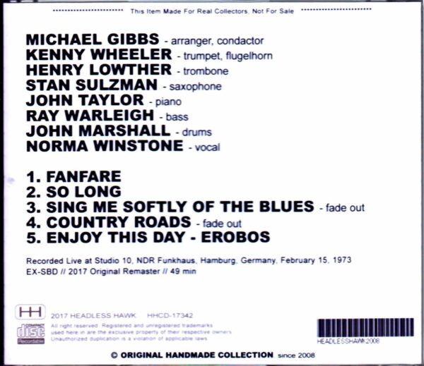 Michael Gibbs Orchestra,Kenny Wheeler/Germany 1973 - Image 2