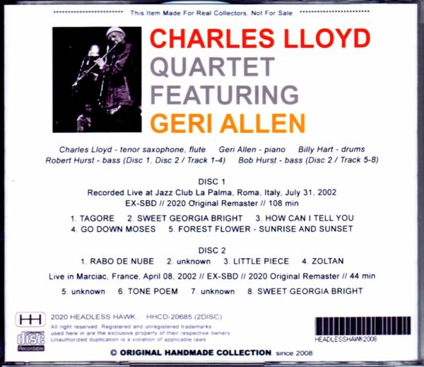 Charles Lloyd Quartet, Geri Allen/Italy 2002 & more - Image 2