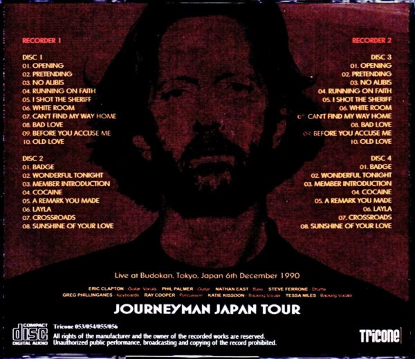 Eric Clapton/Tokyo,Japan 12.6.1990 2Different Sources - Image 2