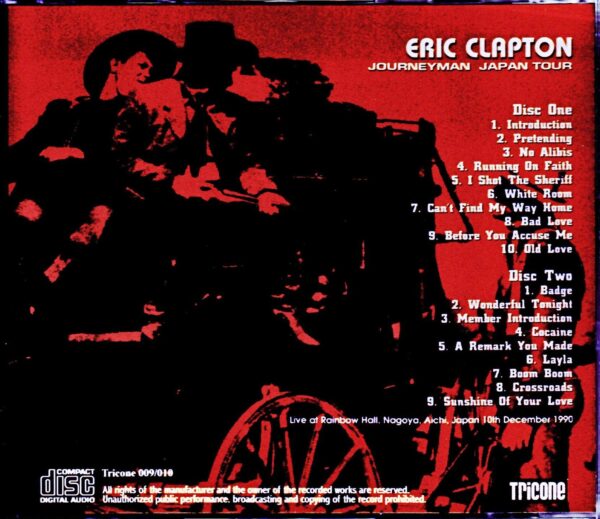Eric Clapton/Aichi,Japan 1990 - Image 2