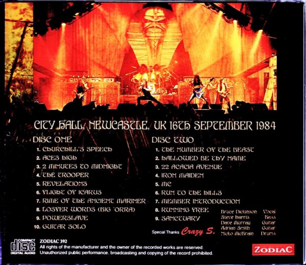 Iron Maiden/UK 9.16.1984 - Image 2