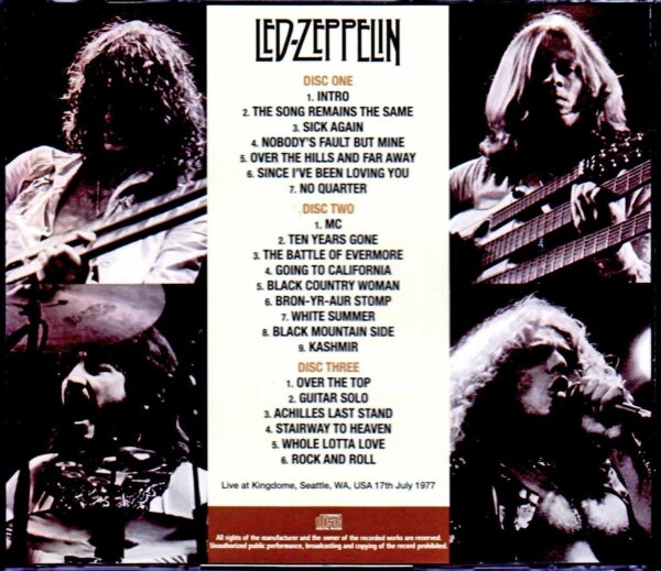 Led Zeppelin/WA, USA 1977 Upgrade - Image 2