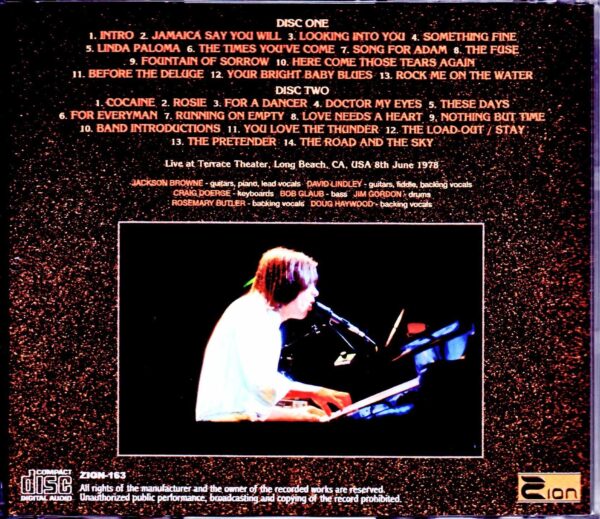 Jackson Browne/CA,USA 1978 Mike Millard 1 Gen Cassettes - Image 2