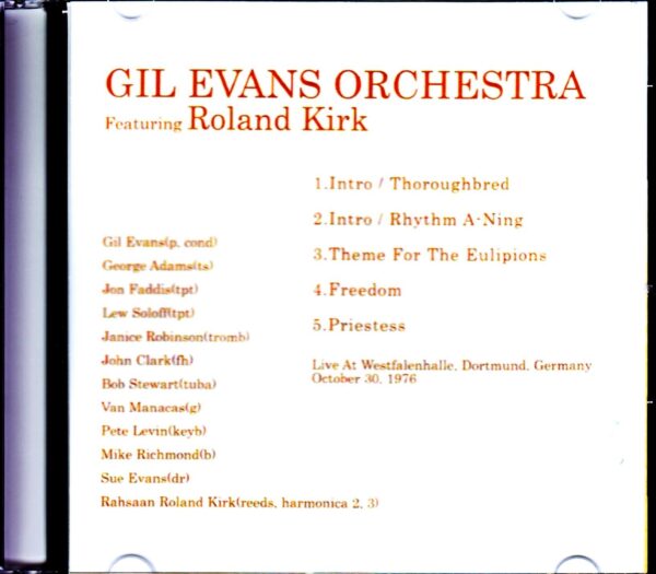 Gil Evans Orchestra, Roland Kirk/Germany 1976 - Image 2