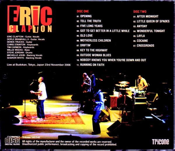 Eric Clapton/Tokyo,Japan 11.23.2006 - Image 2