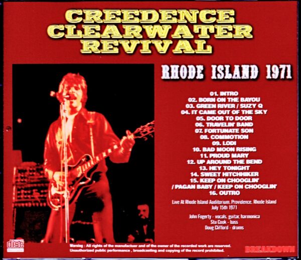 C.C.R. Creedence Clearwater Revival/RI,USA 1971 - Image 2