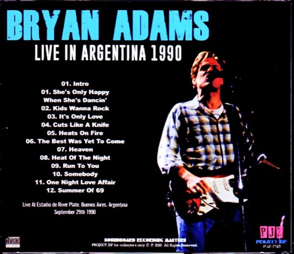 Bryan Adams/Argentina 1990 - Image 2
