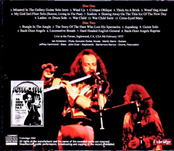 Jethro Tull/CA,USA 2.9.1975 Remaster - Image 2