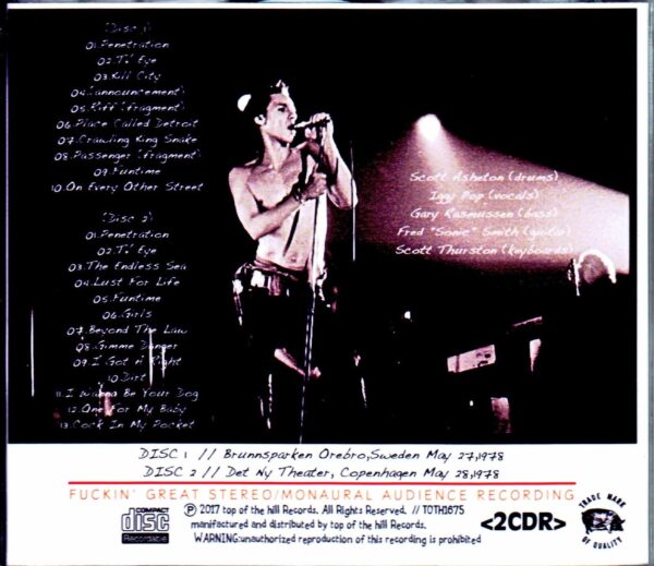 Iggy Pop with Sonic's Rendezvous Band/Sweden 1978 & more - Image 2