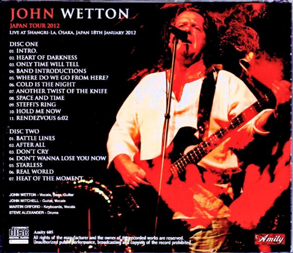John Wetton/Osaka,Japan 2012 - Image 2