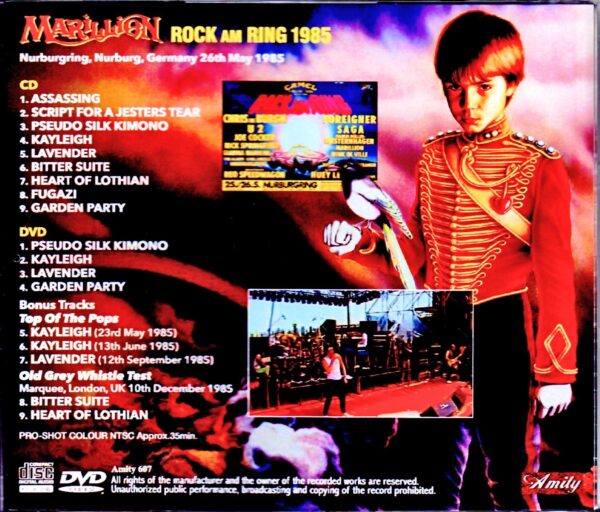 Marillion/Germany 1985 S & V & more - Image 2