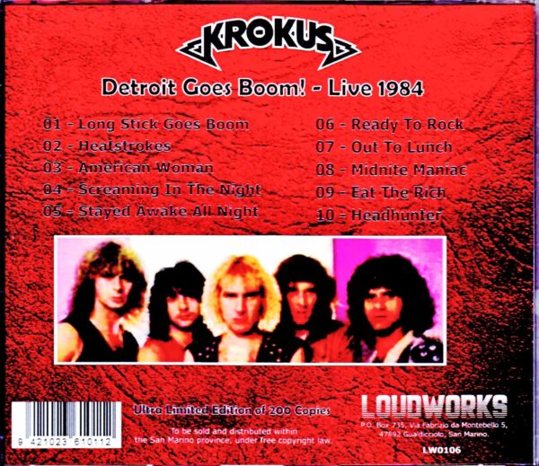 Krokus/MI, USA 1984 - Image 2