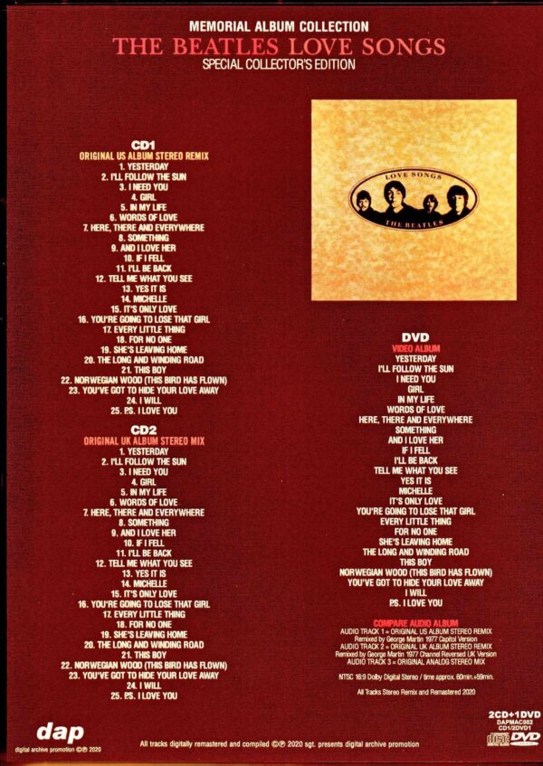 Beatles/Love Songs Memorial Album Collection - Image 2