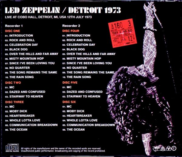Led Zeppelin/MI, USA 7.12.1973 Remaster - Image 2
