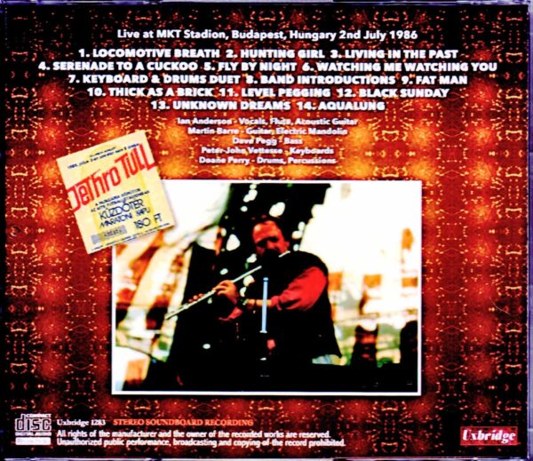 Jethro Tull/Hungary 7.2.1986 - Image 2