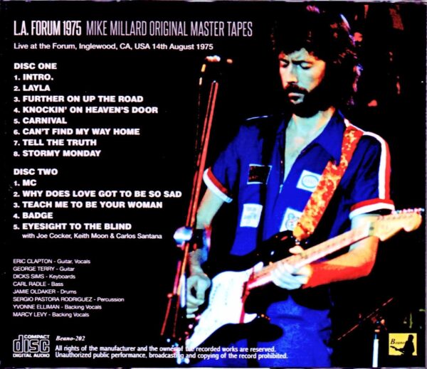 Eric Clapton,Santana/CA,USA 1975 Upgrade - Image 2