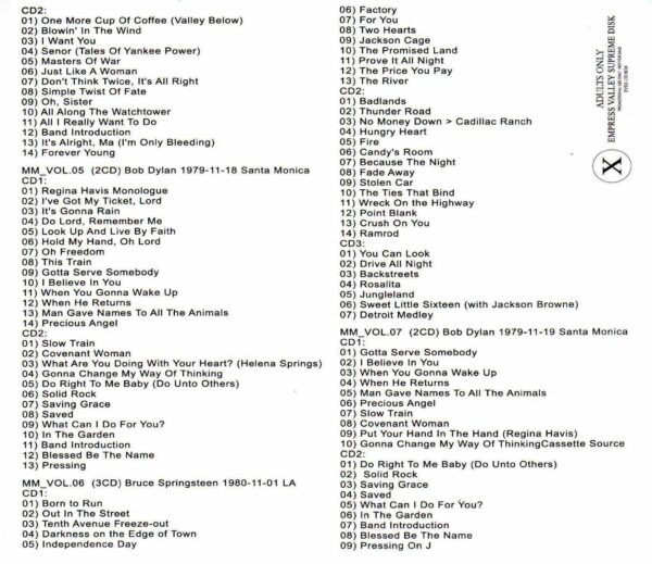 Bob Dylan,Bruce Springsteen/Mike Millard Recording History Vol.1 - Image 3