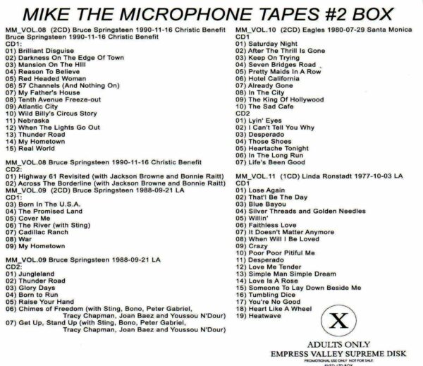 Bob Dylan, Bruce Springsteen, Eagles, Linda Ronstadt, Jethro Tull Faces, Peter Gabriel, Jackson Browne/Mike Millard Recording History Vol.2 - Image 2
